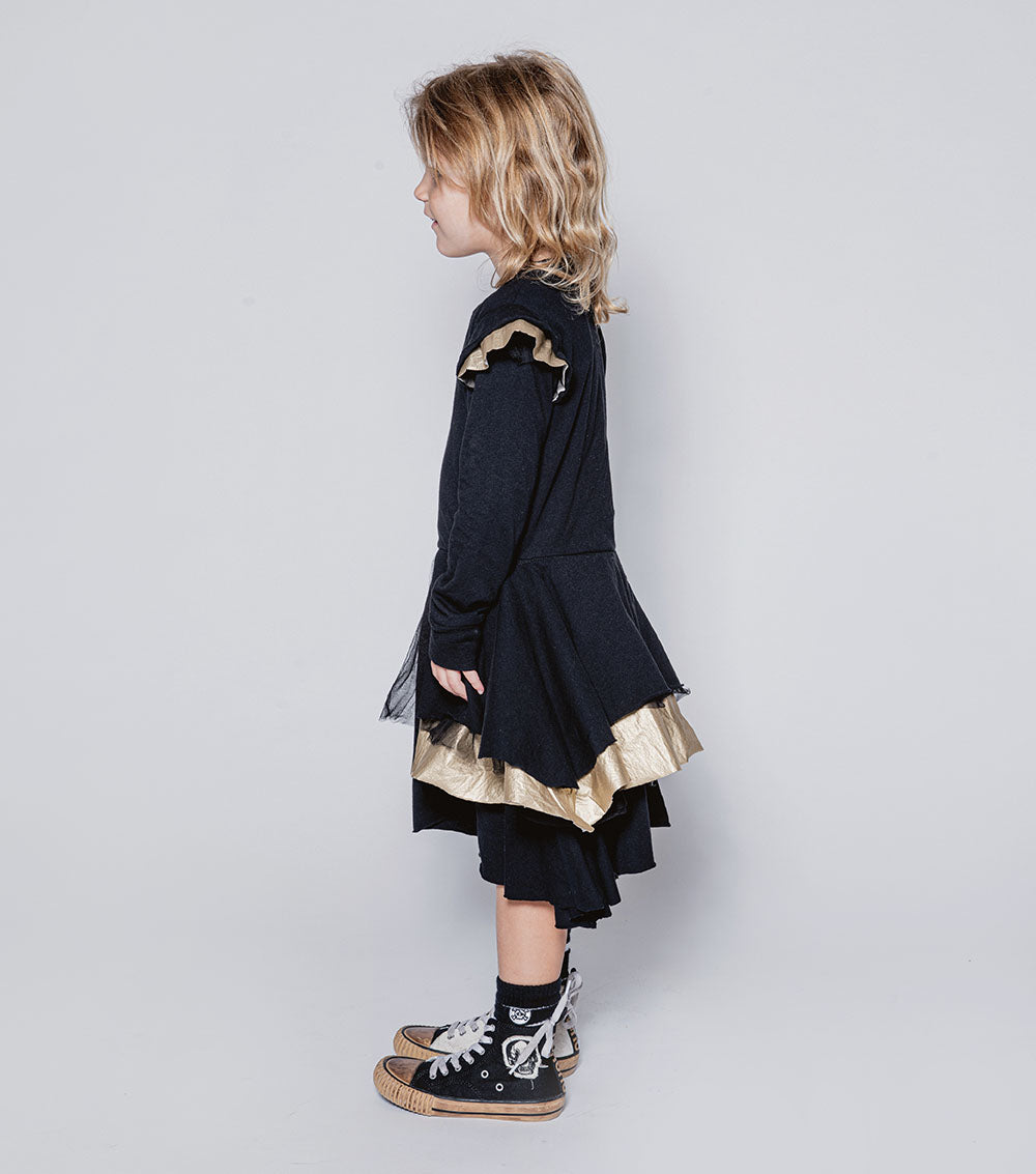 Kid | Bling Layered Dress | Black