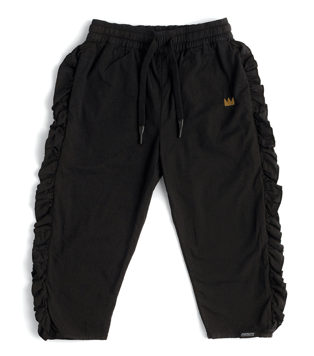 Kid | Airy Ruffled Pants | Black