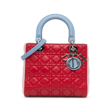 Dior | Pre-Owned Medium Tricolor Lambskin Cannage Lady - III | Purple/Red