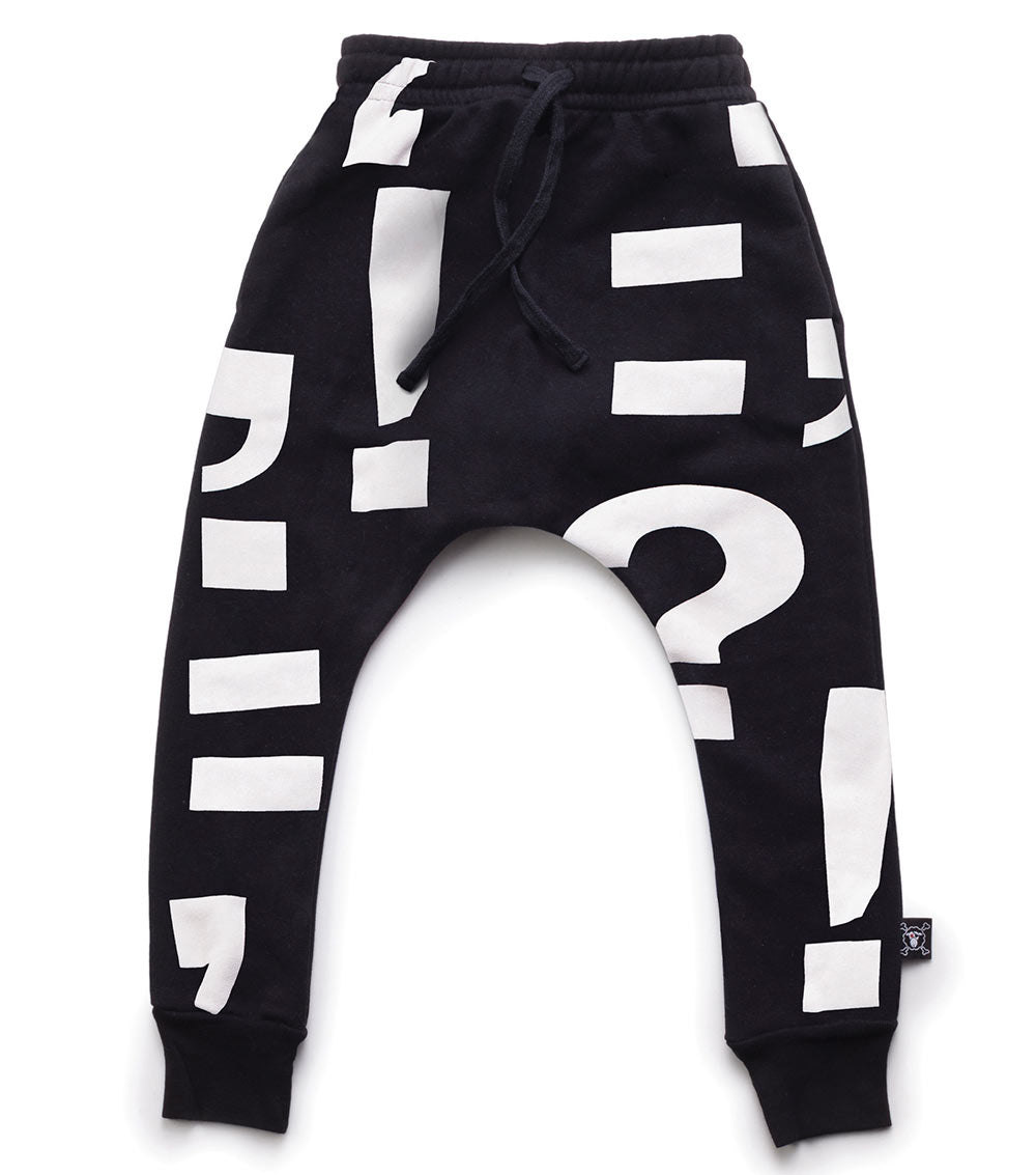 Kid | Punctuation Baggy Pants | Black