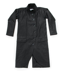 Kid | Wax Military Coat | Black