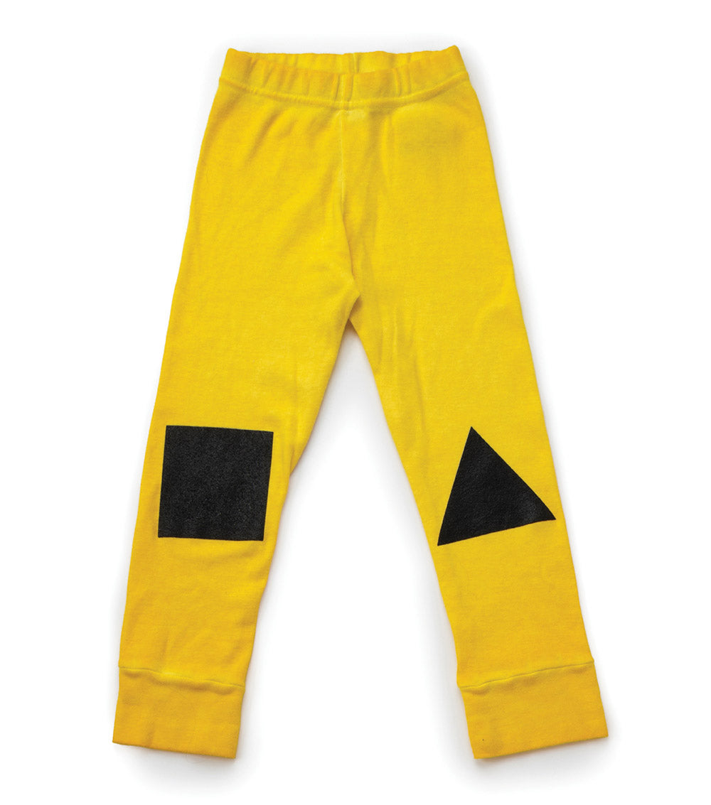 Kid | Geometric Leggings | Dusty Yellow