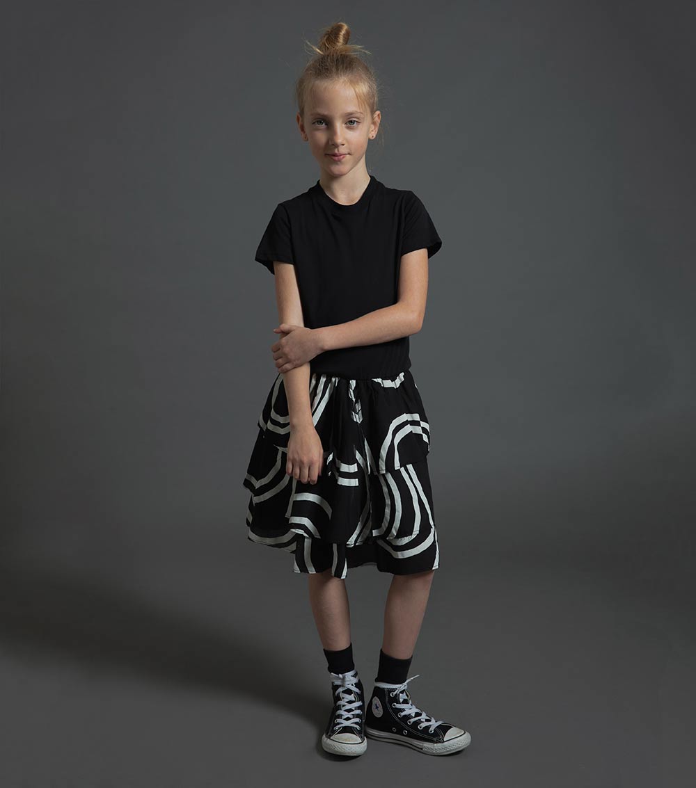 Kid | Layered Circle Dress | White