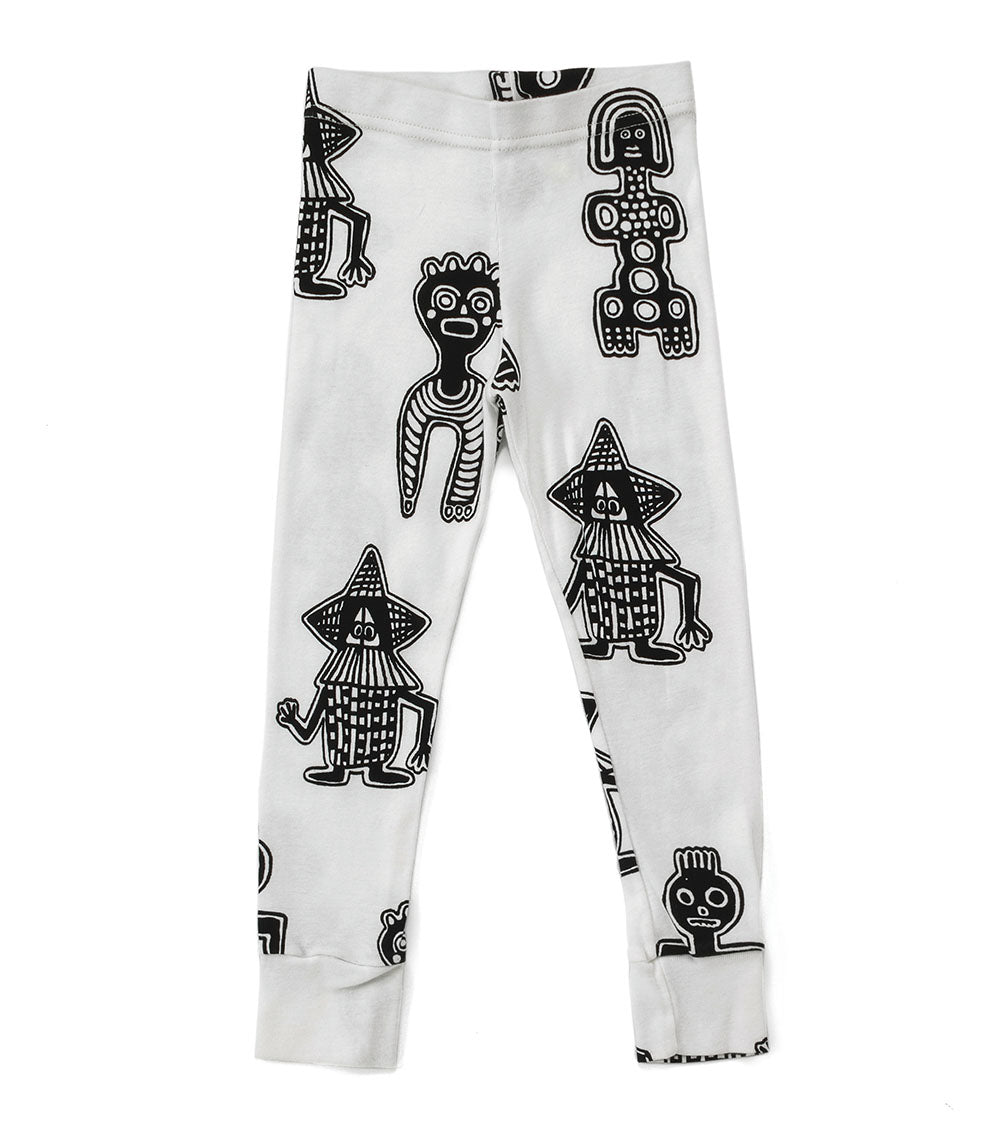 Kid | Tribal Dancers Leggings | White