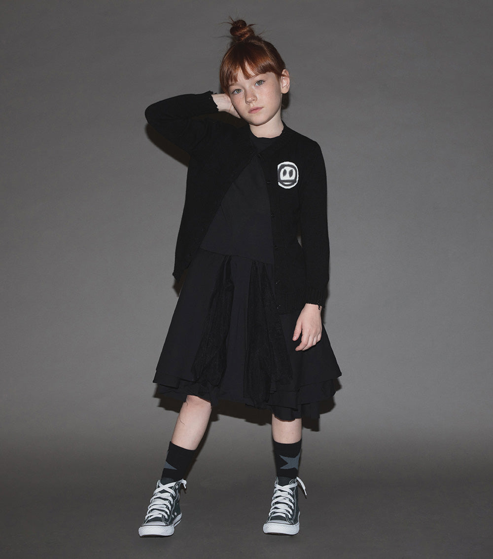 Kid | Falling Star Layered Dress | Black