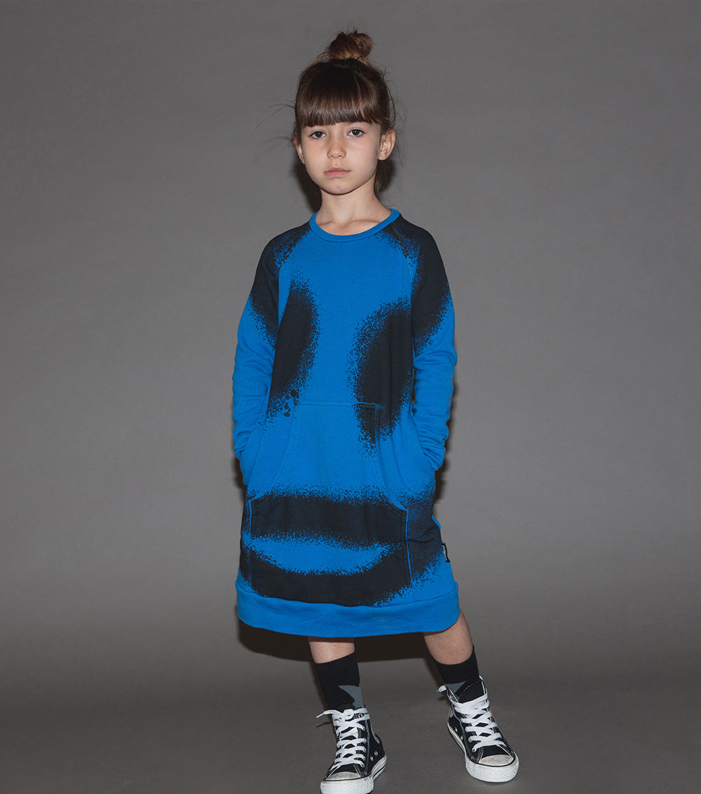 Kid | Sprayed Smiles A Dress | Blue