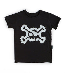 Kid | Masking Tape Skull T-Shirt | Black