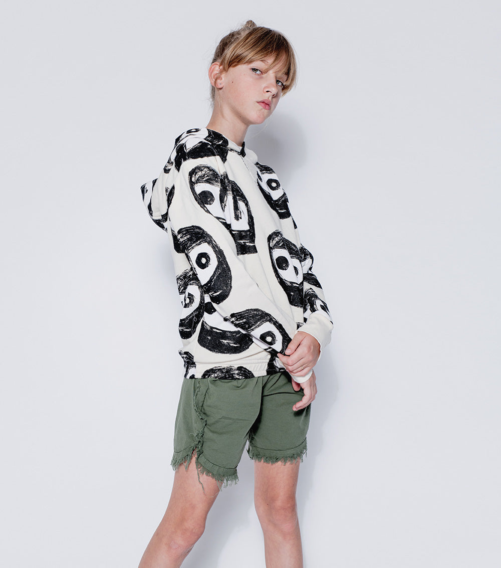 Kid | Airy Ruffled Shorts | Olive