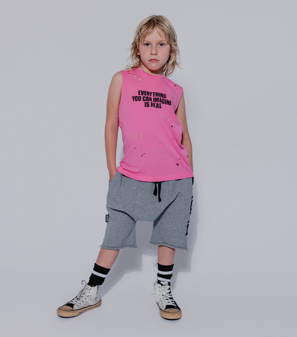 Kid | Nununu Harem Shorts | Dusty Heather Grey