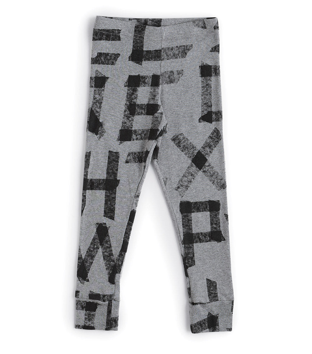 Kid | Masking Tape Leggings | Heather Grey