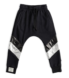 Kid | Side Shine Baggy Pants | Black