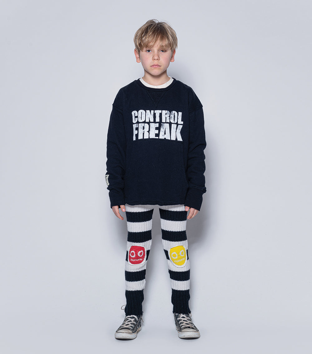 Kid | Nununu Smile Knit Leggings | Stripes