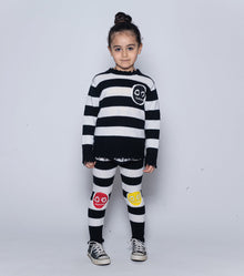 Kid | Nununu Smile Knit Leggings | Stripes
