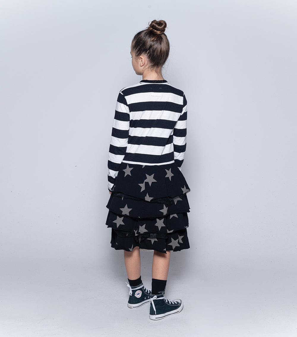Kid | Nununu Smile Layered Dress | Stripes