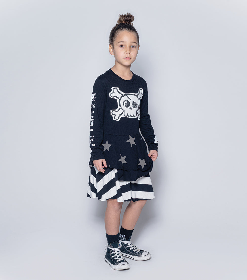 Kid | Mash Up Layered Dress | Black