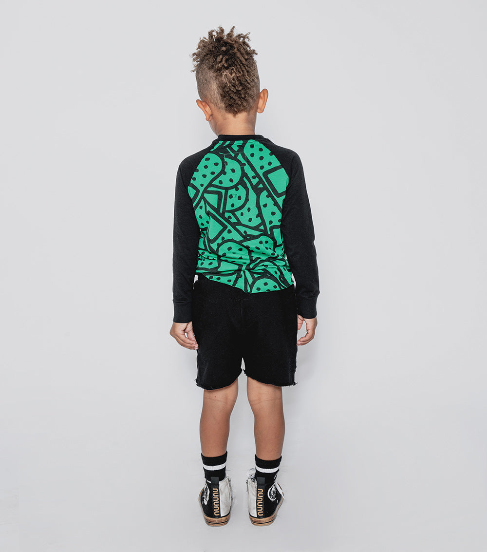 Kid | Bandaid Baseball Shirt | Moss Green