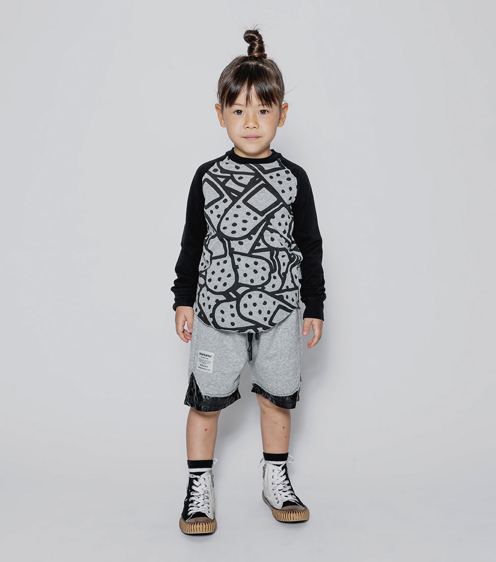 Kid | Bandaid Baseball Shirt | Heather Grey