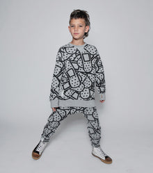 Kid | Light Bandaid Baggy Pants | Black