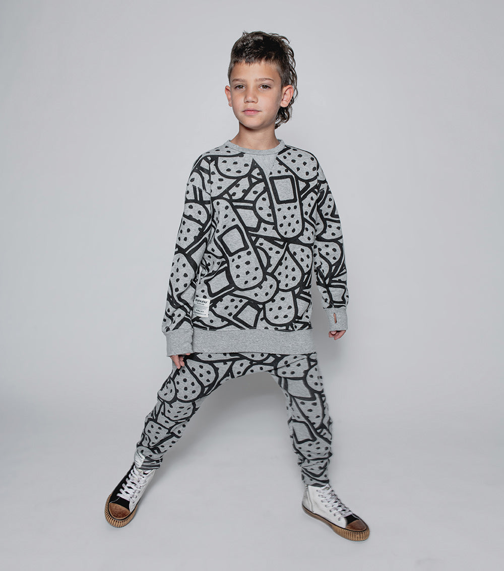 Kid | Light Bandaid Baggy Pants | Black