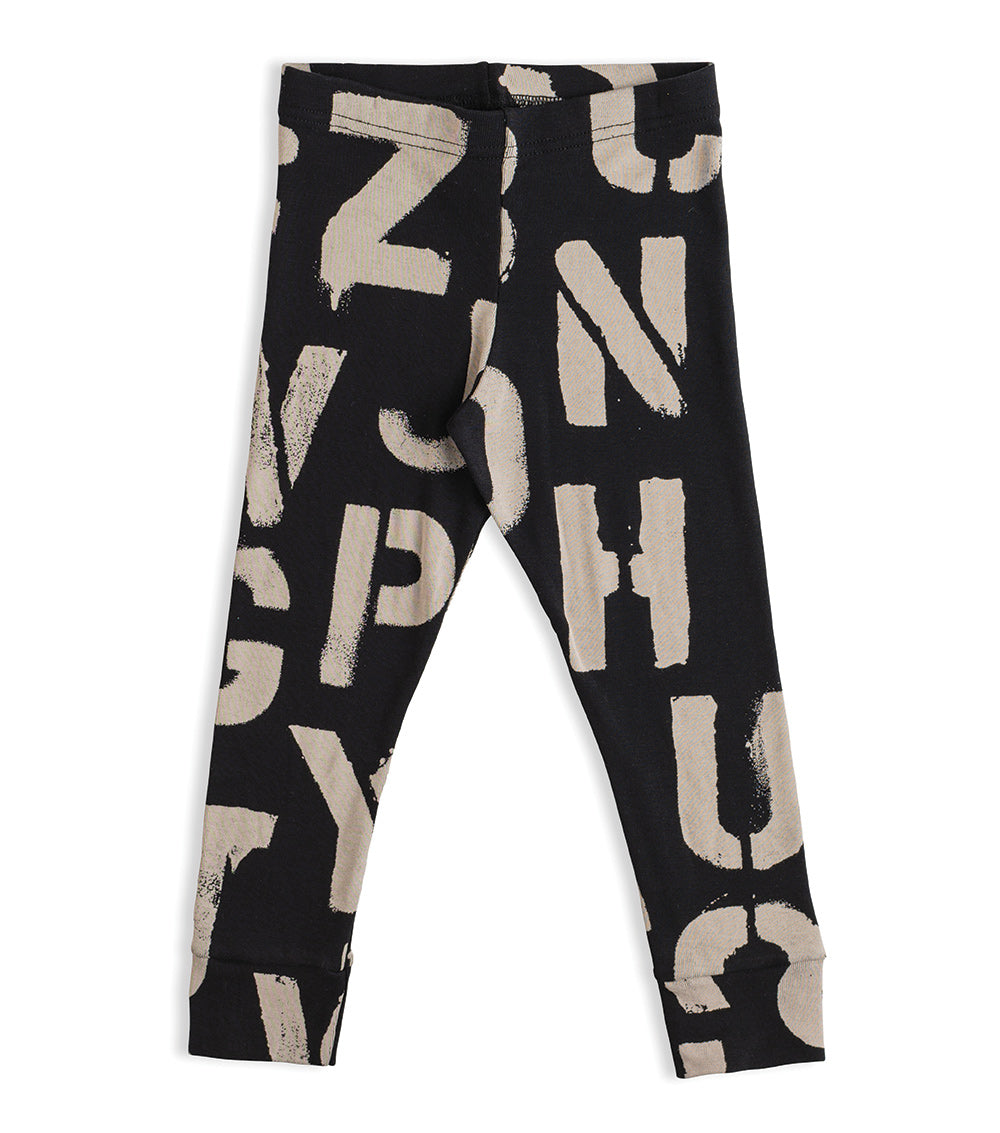 Kid | Abc Leggings | Black