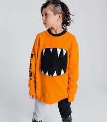 Kid | Fuzzy Roar Sweatshirt | Orange