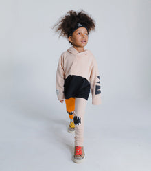 Kid | Cropped Hi-Lo Hoodie | Nude
