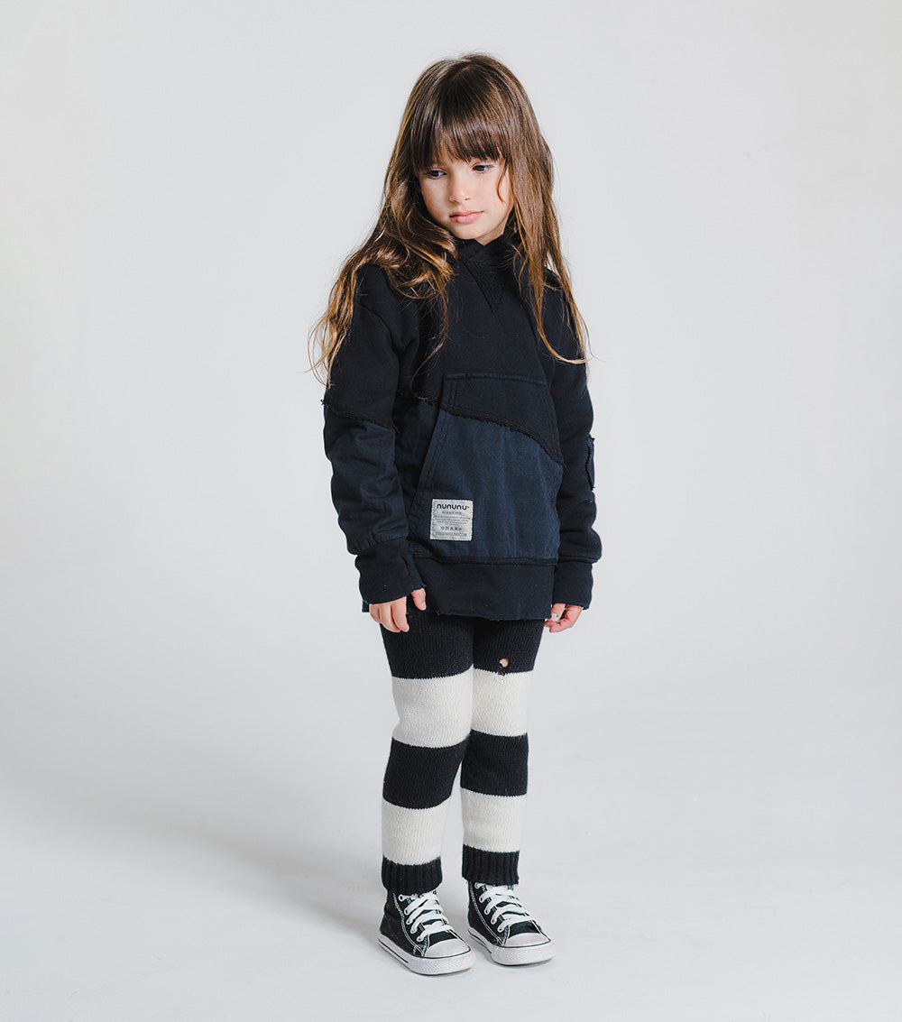 Kid | Knit Leggings | Black x White