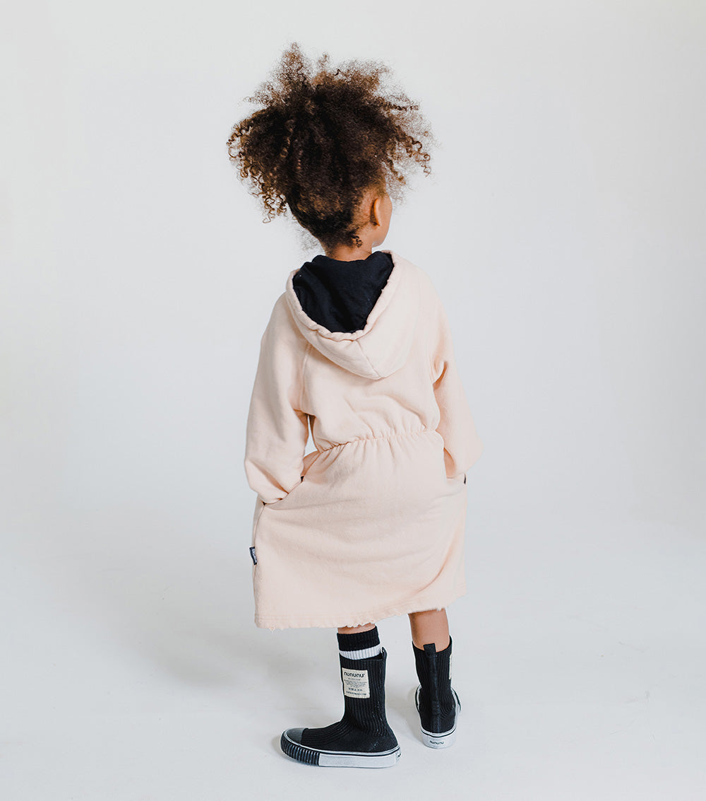 Kid | Nu Hooded Dress | Nude