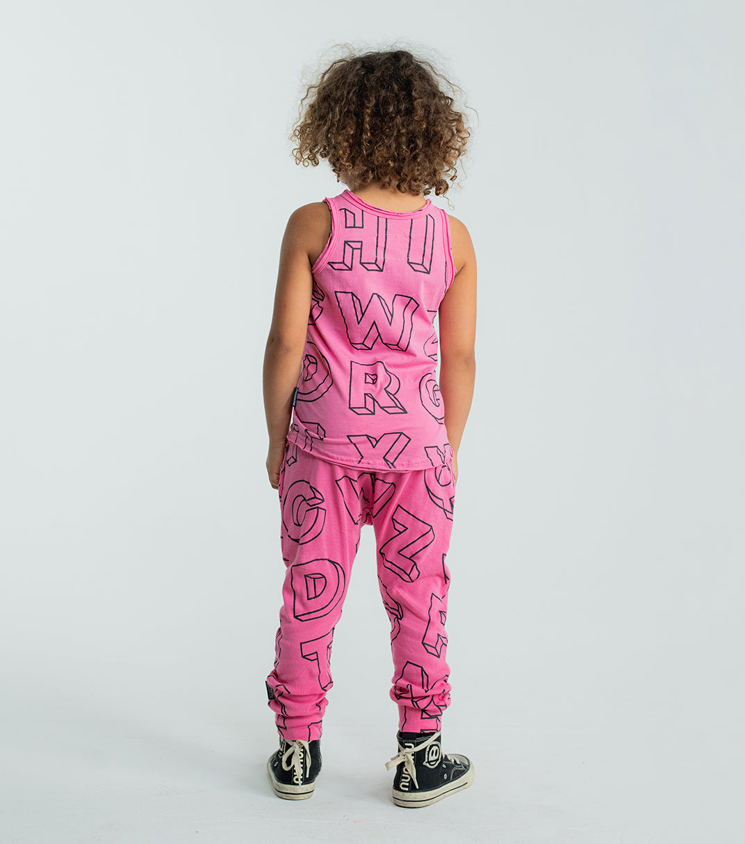 Kid | Light A-Z Baggy Pants | Hot Pink