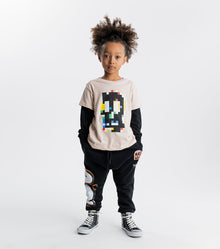Kid | Pixel Skull Shirt | Nude