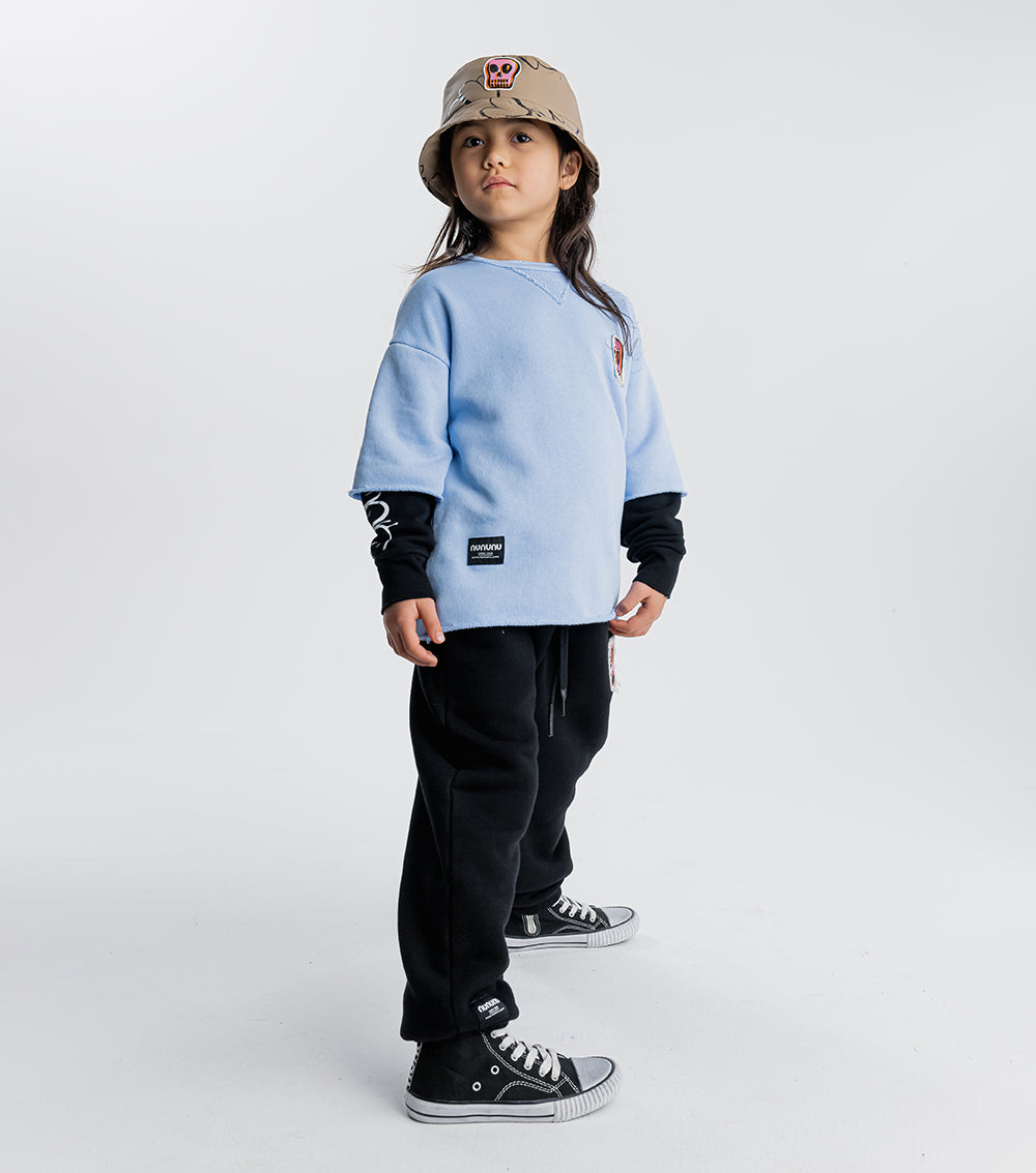 Kid | Dizzy Skull Towfer Sweatshirt | Black