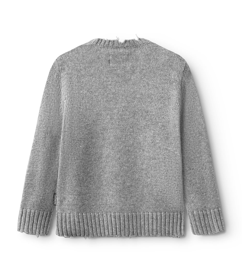 Kid | Frayed Knit | Heather Grey