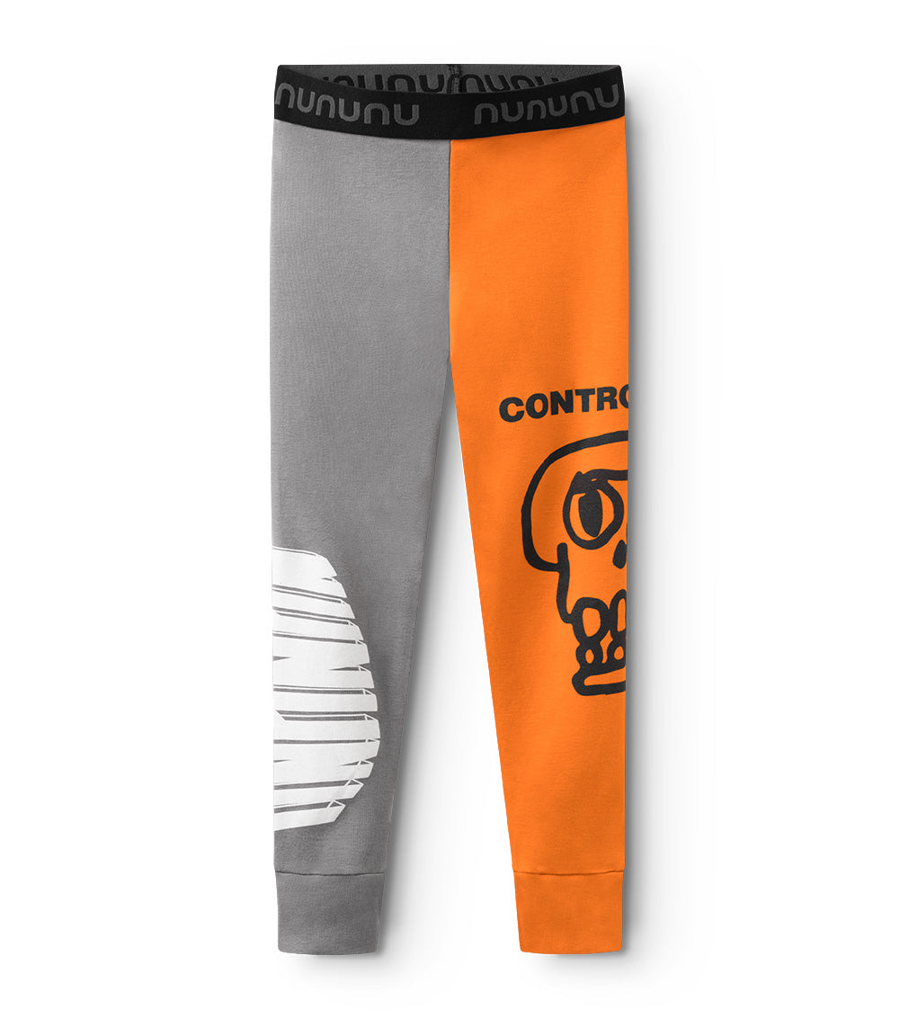Girl | 1/2 & 1/2 Leggings | Concrete x Orange Sun
