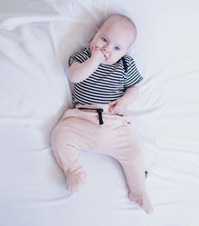 Newborn | Soft Footed Baggy Pants | Powder Pink