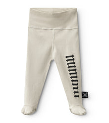 Newborn | Nununu Inked Footed Leggings | Smokey Natural