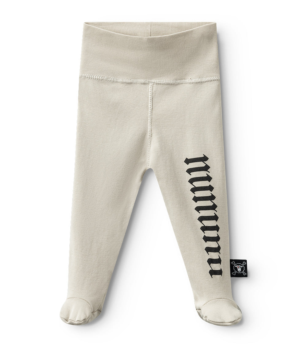 Newborn | Nununu Inked Footed Leggings | Smokey Natural