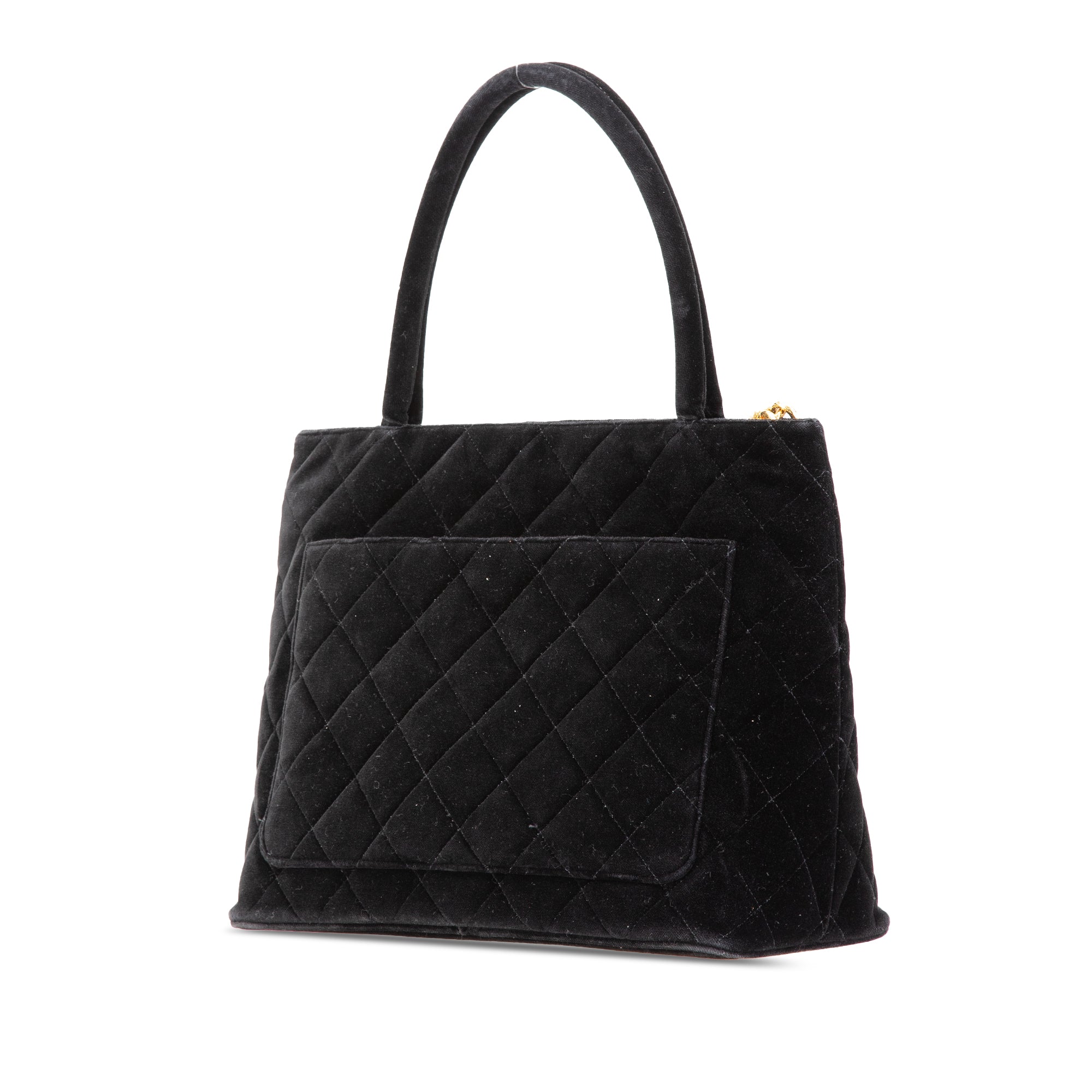 Chanel | Pre-Owned Velvet Medallion Tote | Black