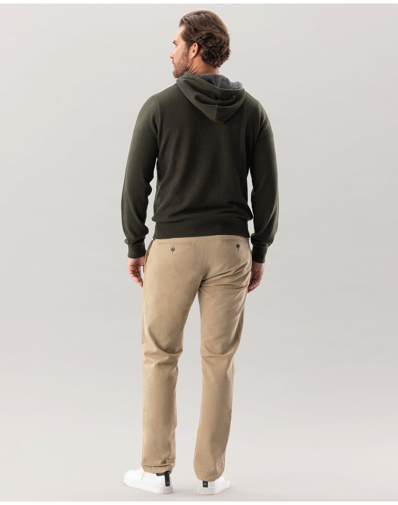 Nomad1942 | Men | Morningside Cashmere Hoodie | Olive