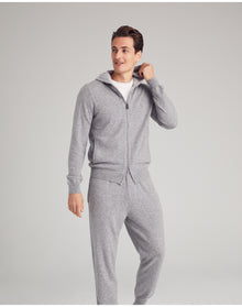 Nomad1942 | Men | Stuyvesant Zip Cashmere Hoodie | Drizzle