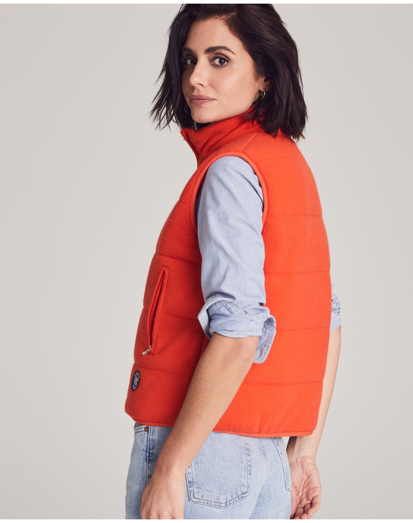 Nomad1942 | Unisex | Magnolia Quilted Vest | Tangerine