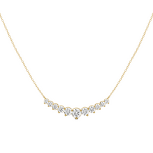 Womens | Smile Pendant Necklace | 10K Yellow Gold | 2 CTW Round Cut Lab Grown Diamond | F-VS2