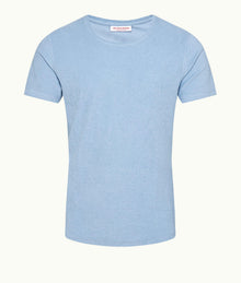 OB-T Towelling Crew Neck Organic Cotton Towelling T-Shirt | Blue Ash
