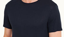 OB Classic Cashmere Tailored Fit Crew Neck Cashmere T-Shirt | Night Iris