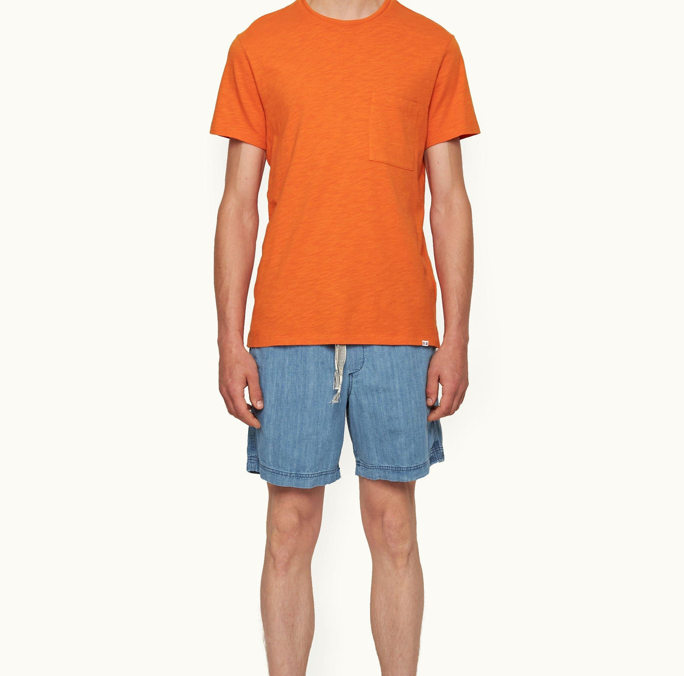 OB Classic Classic Fit Crewneck Garment Dye Cotton T-Shirt | Tiger Lily