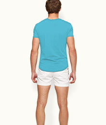 OB Tailored Fit V-Neck T-Shirt | Aqua Blue