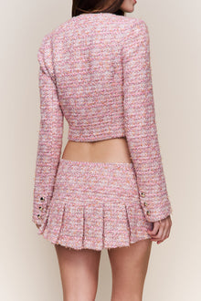 Womens | Claudine Cropped Jacket | Pink Multi