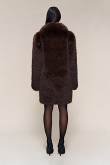 Womens | Roxie Faux Fur Coat | Chocolate