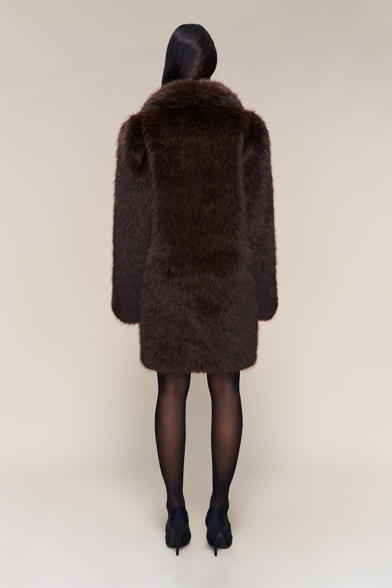 Womens | Roxie Faux Fur Coat | Chocolate