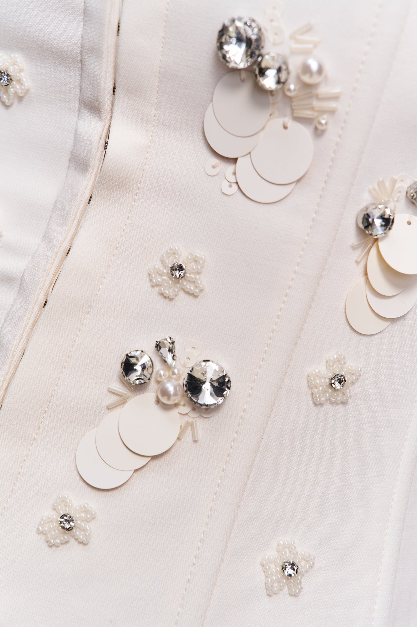 Womens | Embellished Twill Corset | Ivory