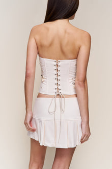 Womens | Embellished Twill Corset | Ivory